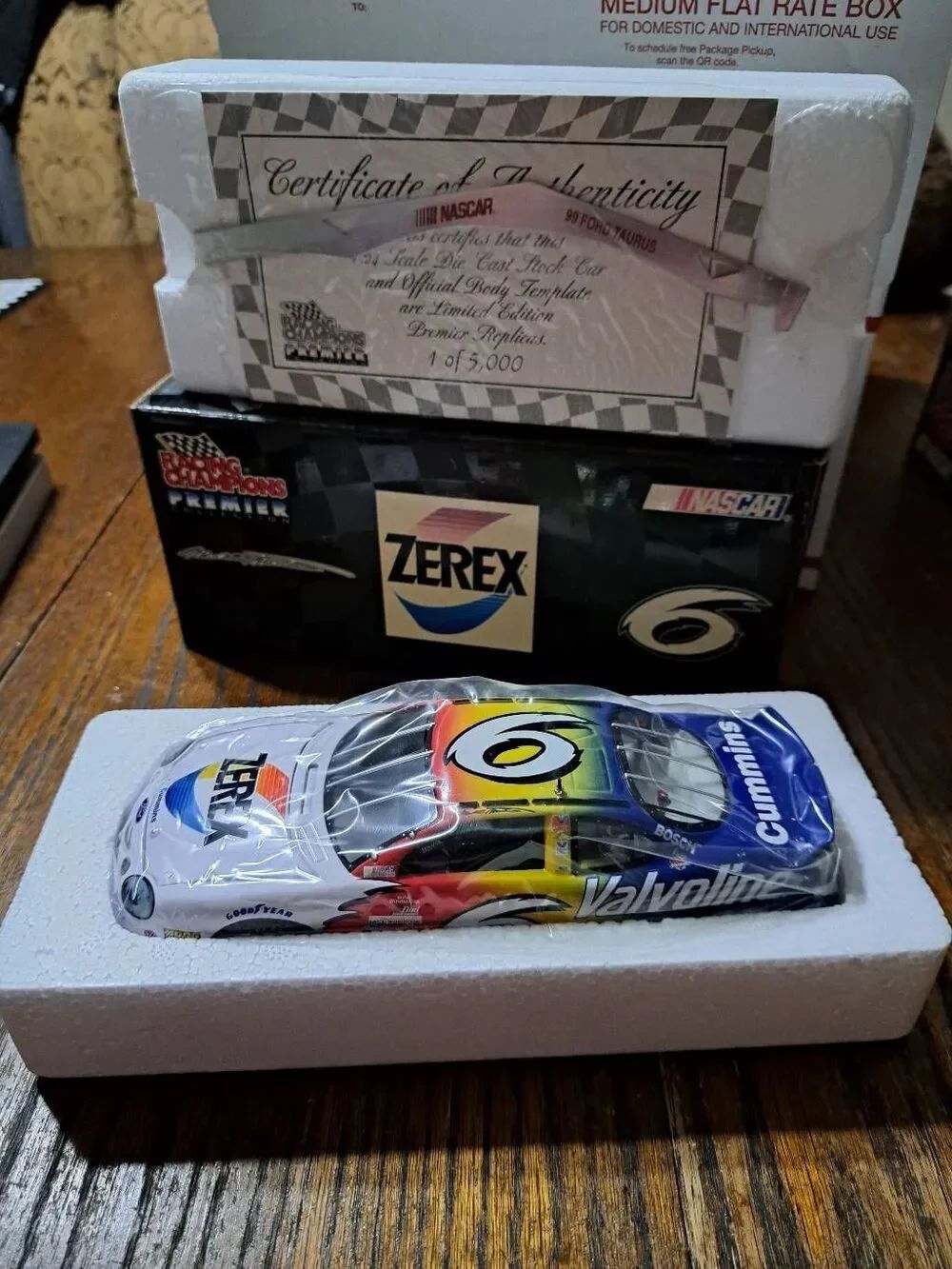 Vintage 99 Racing Champion Premier Mark Martin #6 Zerex Die Cast Nascar Race Car